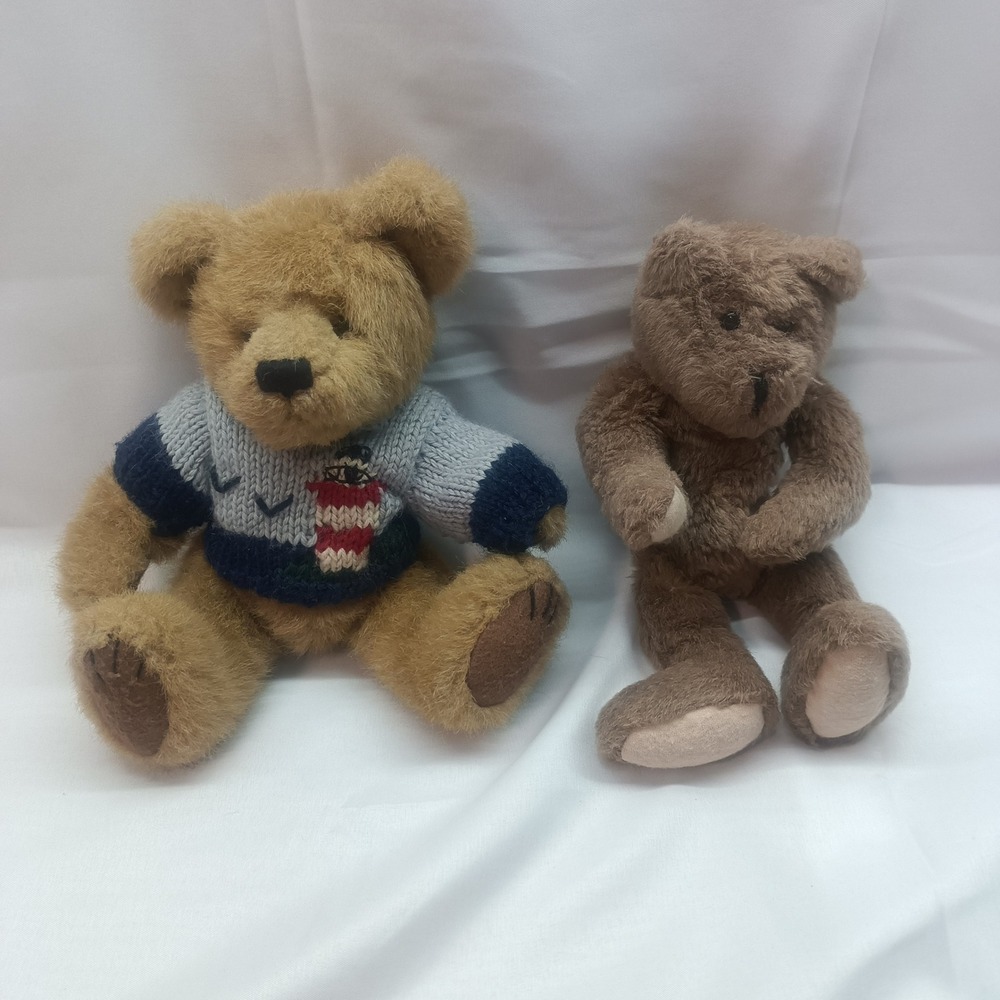 Vtg 80s 90s Boyds Collection Teddy Bear Set Kevin G‎ Bearsley & Bean Filled Bear